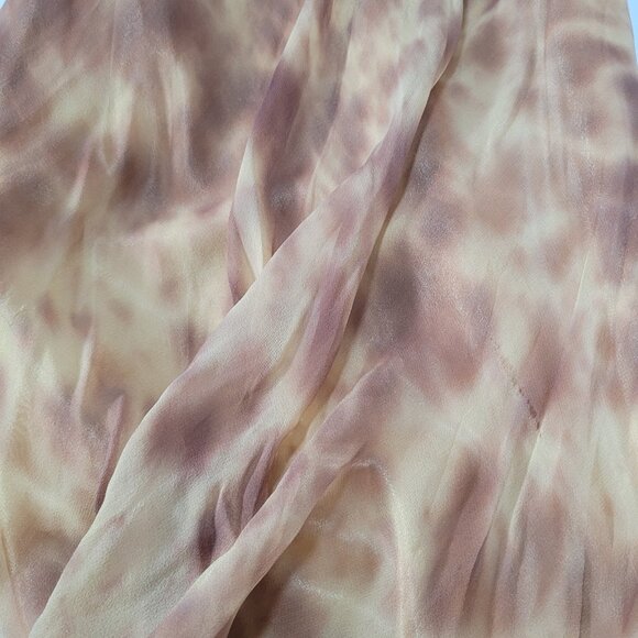 NWD Morell Maxie Brown Silk Chiffon Beaded Rhinestone Strappy Dress 8 - Picture 8 of 16